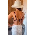 Top Cortininha detalhes Navy