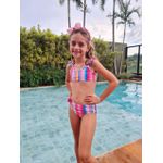 Biquíni Babado Infantil Arco - íris 