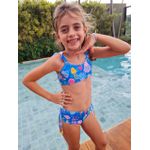 Biquíni Babado Infantil Fundo Do Mar