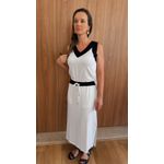 Conjunto Ana Bicolor Off White e Preto 
