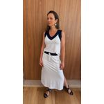 Conjunto Ana Bicolor Off White e Marinho