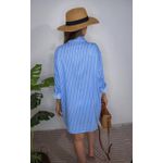 Chemise Listrada Azul e branca