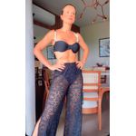 Calça Macramê Isa Preta
