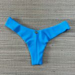Tanga Fio em Dobra Azul Turquesa Textura