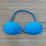 Top Tomara que Caia Azul Turquesa Textura