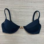 Top Meia Taça com Bojo Removível Preto Textura