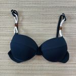 Top Meia Taça com detalhes Preto Textura