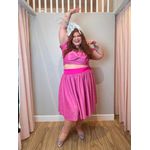 Top Malha Lurex Pink Brilho
