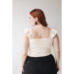 Top Babadinho Tricot Creme - Plus Size