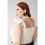 Top Babadinho Tricot Creme - Plus Size