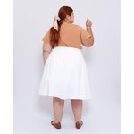 Saia Godê Algodão Branca - Plus Size