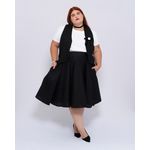 Colete Linho com Elastano Preto - Plus Size