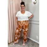 Calça Viscose Estampa Vintage - Plus Size