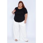 Blusa Malha Algodão Pima Preta - Plus Size