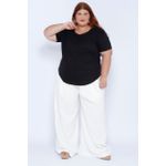 Blusa Malha Algodão Pima Preta - Plus Size