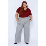Calça Alfaiataria Xadrez - Plus Size