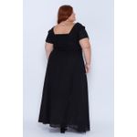 Saia Longa Algodao Laise Preta - Plus Size