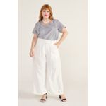 Blusa Social Botão Listra Preta - Plus Size