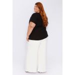 Blusa Social Botão Viscose Preta - Plus Size