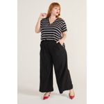 Calça Pantalona Social Viscose Preta - Plus Size