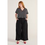 Calça Pantalona Social Viscose Preta - Plus Size