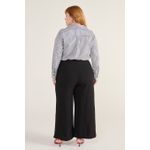 Camisa Social Algodão Listra Preta - Plus Size