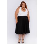 Blusa Regata Malha Ribana Branca - Plus Size