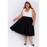 Blusa Regata Malha Ribana Branca - Plus Size