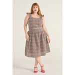 Top Babadinho Marrom Bordado - Plus Size