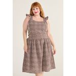 Top Babadinho Marrom Bordado - Plus Size
