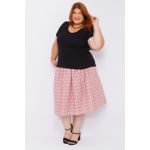 Blusa Malha Ribana Preta - Plus Size