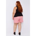Blusa Regata Malha Ribana Preta - Plus Size