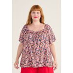 Blusa Bata Viscose Estampa Liberty - Plus Size