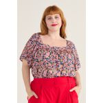 Blusa Bata Viscose Estampa Liberty - Plus Size