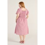 Vestido Bordado Rosa - Plus Size