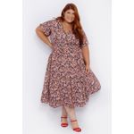 Vestido Viscose Estampa Liberty Azul Marinho - Plus Size