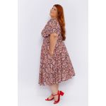 Vestido Viscose Estampa Liberty Azul Marinho - Plus Size