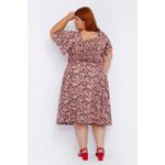 Vestido Viscose Estampa Liberty Azul Marinho - Plus Size