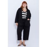 Blazer 2.0 Linho com Elastano Preto - Plus Size