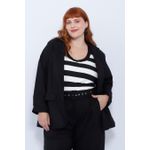 Blazer 2.0 Linho com Elastano Preto - Plus Size