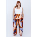 Calça Viscose Estampa Orgânica - Plus Size