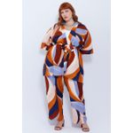 Quimono Viscose Estampa Orgânica - Plus Size