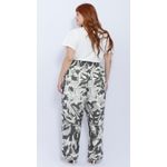 Calça Viscose Estampa Verde Floral - Plus Size