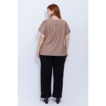 Blusa Social Botão Fendi Poá - Plus Size