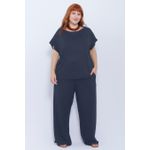 Calça Malha Azul Marinho - Plus Size