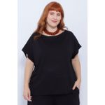 Blusa Malha Preta - Plus Size