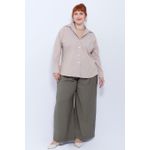 Camisa Social Algodão Fendi Listrada - Plus Size