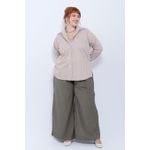 Camisa Social Algodão Fendi Listrada - Plus Size