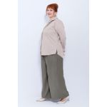 Camisa Social Algodão Fendi Listrada - Plus Size