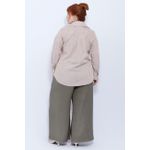 Camisa Social Algodão Fendi Listrada - Plus Size